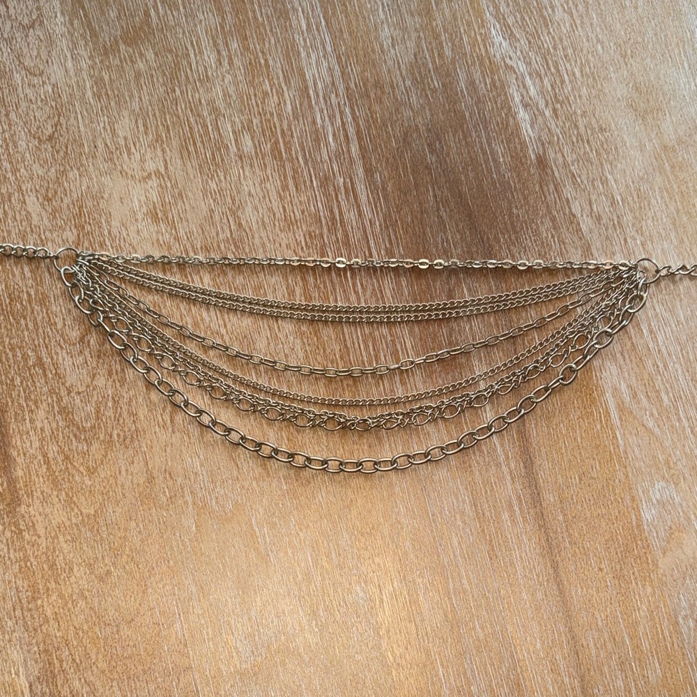 Pier 1 Gold Tone Chain Necklace - Picture 7 of 7